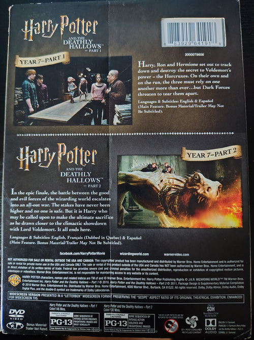 Harry Potter Deathly Hollows part 1 & 2